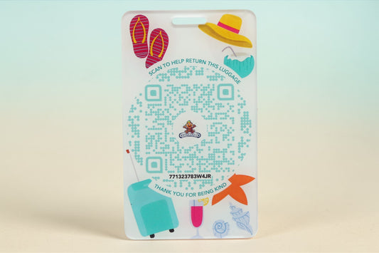 smart qr code luggage tag teal owners id contact owner instantly lost luggage recovery travel tag