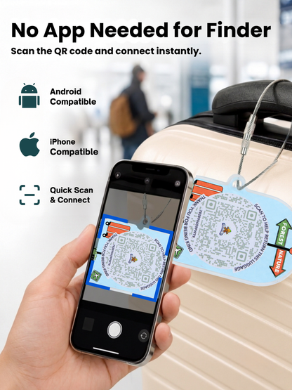 Smart Luggage Tag with QR Owner ID | Supports Global Lost & Found Recovery – Forest Nature (Pack of 2)