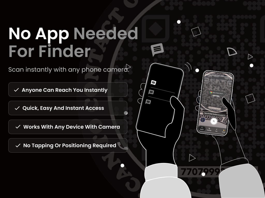 Smart Owners ID QR Car Sticker - Stealth Design (Inside Windshield) | Double-Sided QR Code | Scan to Contact Owner Without Phone Number | Emergency Contact & Vehicle Info Tag