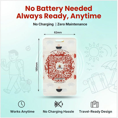 Smart Luggage Tag with QR Owner ID |Supports Global Lost & Found Recovery – Geometry Theme Brown (Pack of 2)