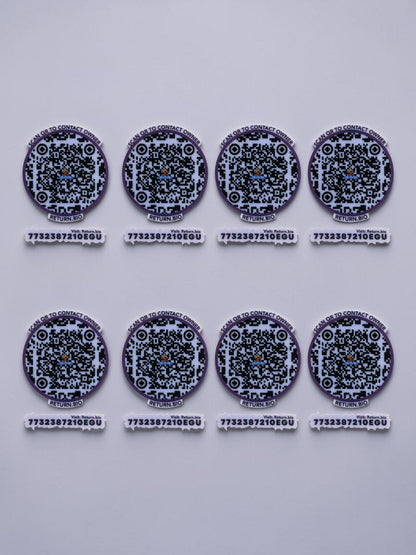 Green | Global Lost & Found recovery Smart QR stickers for every day essentials like Laptops, Phones, Wallets, Passport (Pack Of 8)
