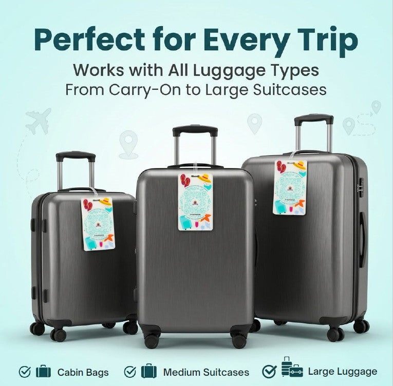 owners id teal smart luggage tag modern travel accessory safe luggage identification stylish bag tag