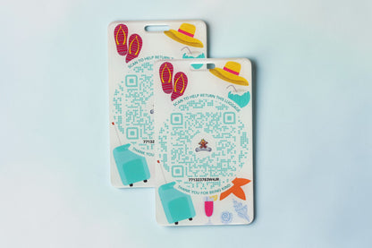 smart qr code luggage tag teal owners id contact owner instantly lost luggage recovery travel tag